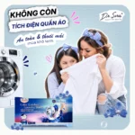 Giấy giặt hút màu Dr.Sera gói nhỏ tiện lợi hương phong lan chống tích điện quần áo