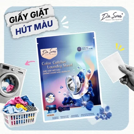 Giấy giặt hút màu chống loang Dr.Sera hương phong lan Orchid