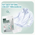 Giấy hút màu và vết bẩn Dr.Sera hút sạch vết bẩn còn sót trên áo sơ mi trắng